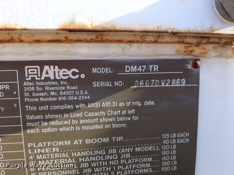 image for item DV9846 2008 International 4300 digger derrick truck