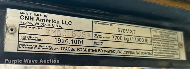 image for item EG1236 2010 Case 570MXT industrial tractor