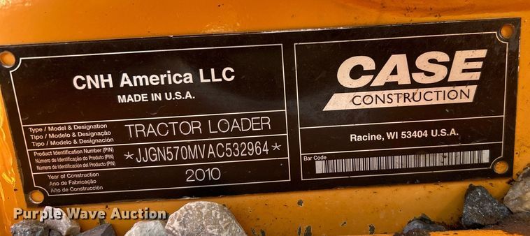 image for item EG1236 2010 Case 570MXT industrial tractor