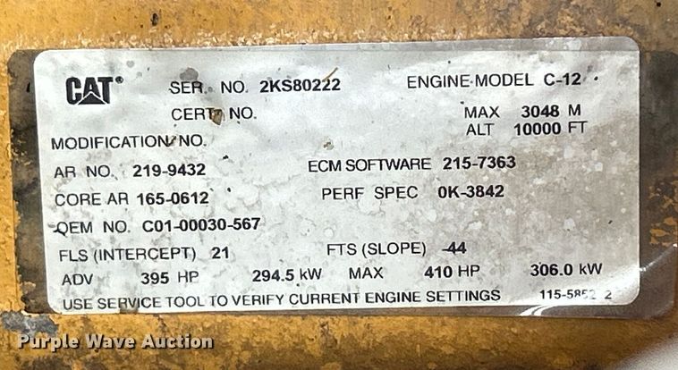 image for item EG1252 2002 Sterling L-Line crane truck