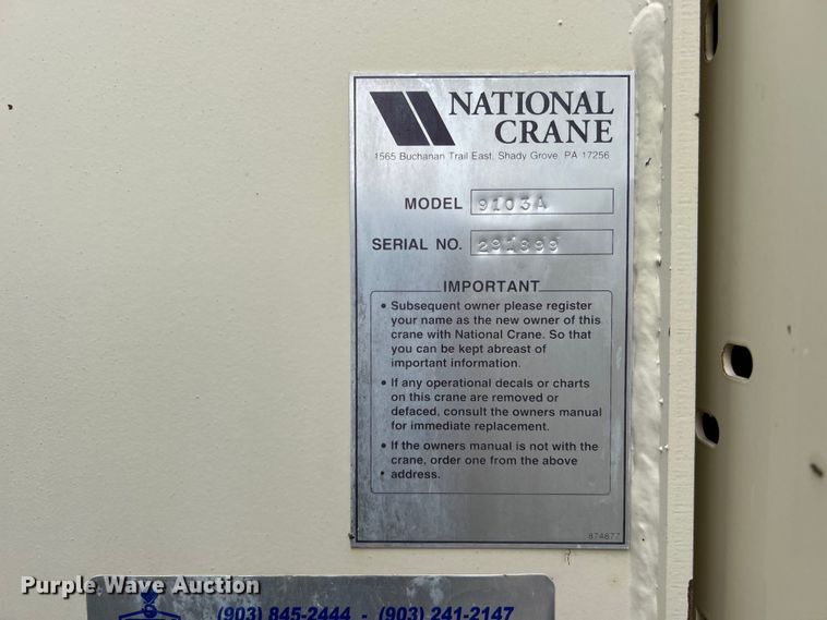 image for item EG1263 2006 Sterling L-Line crane truck