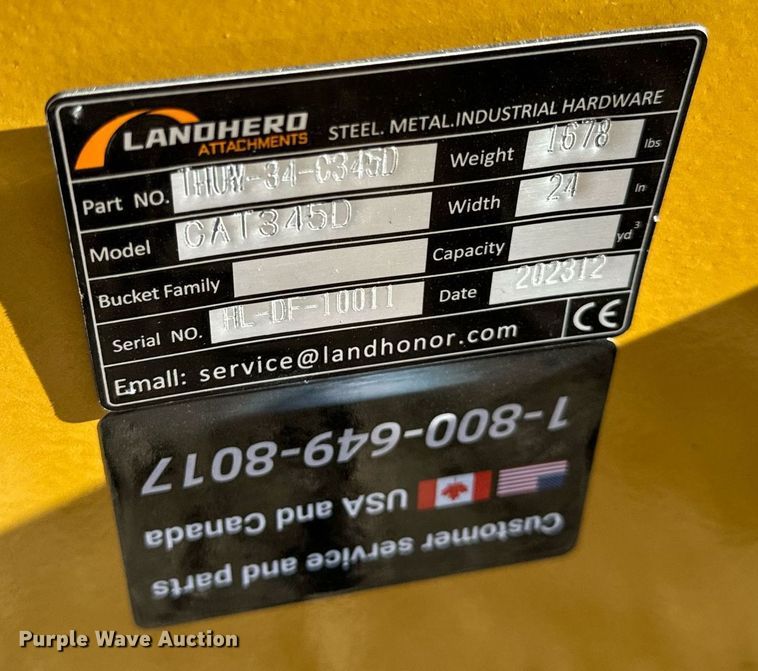 image for item EH6542 2023 Landhero  CAT345D excavator thumb