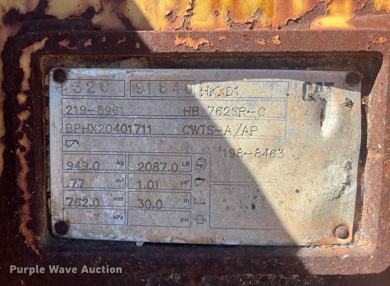 image for item EI0688 Caterpillar excavator bucket