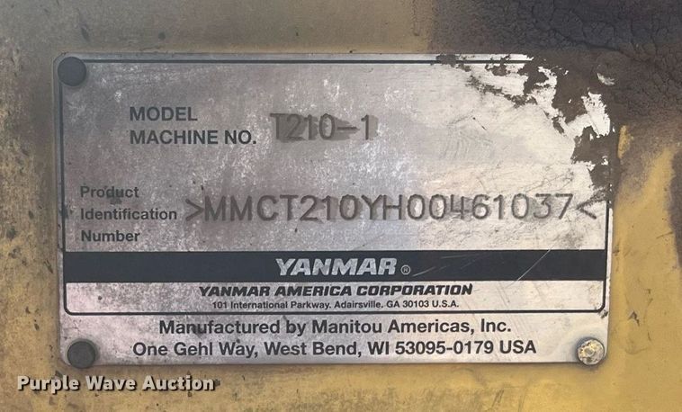image for item EI0695 Yanmar T210 tracked skid steer loader