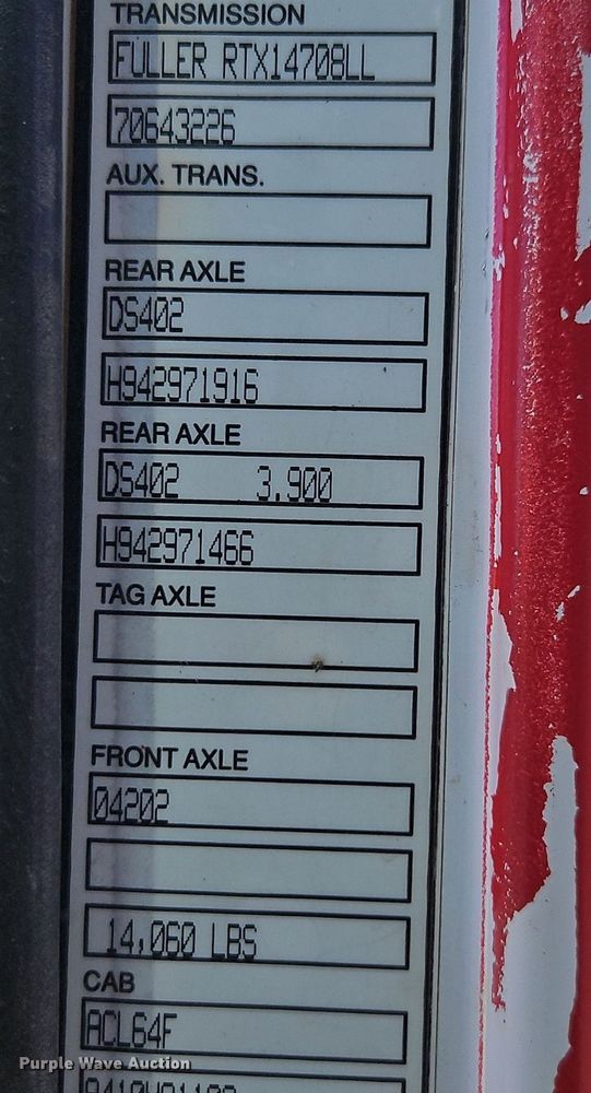 image for item EI3526 1995 Volvo Autocar dump truck