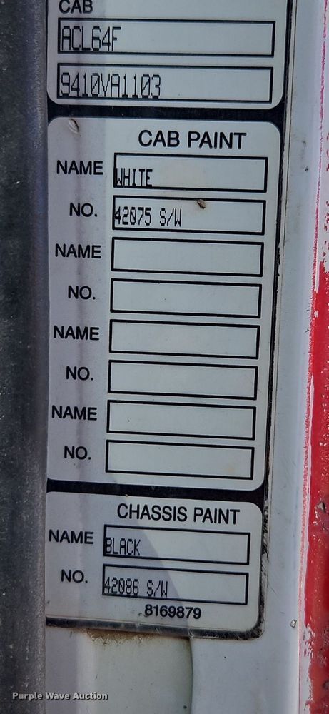 image for item EI3526 1995 Volvo Autocar dump truck