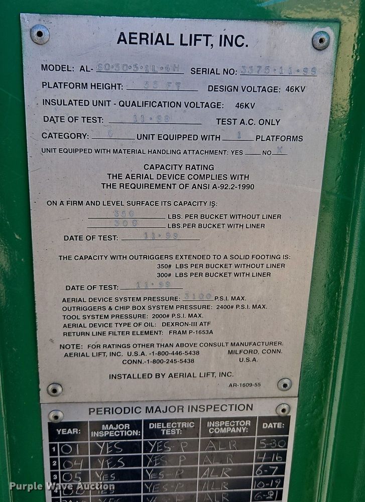 image for item EI3575 2000 International 4700 bucket truck