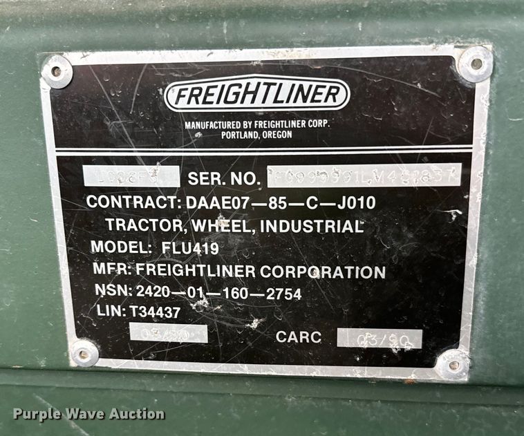 image for item EJ0304 Freightliner Unimog FLU419 emplacement excavator