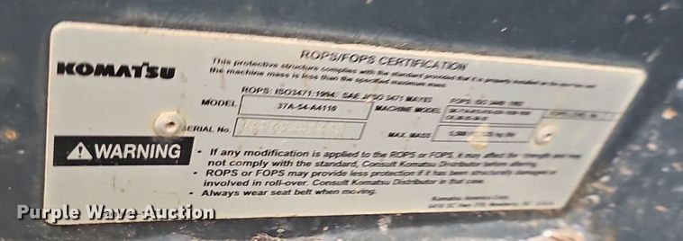 image for item EJ5923 2007 Komatsu  CK30-1 tracked skid steer loader