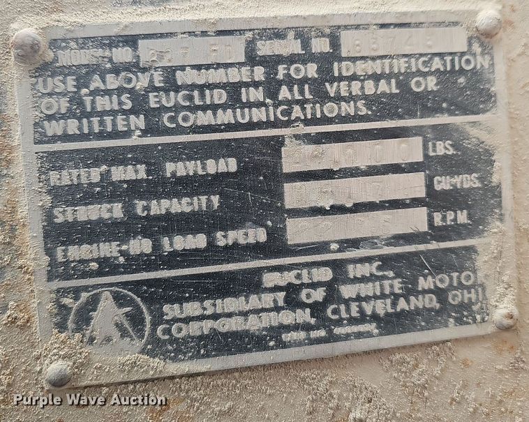 image for item EJ5932 Euclid 207 FD haul truck