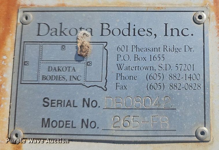 image for item EJ5951 Dakota Bodies  265-FB bucket truck bed