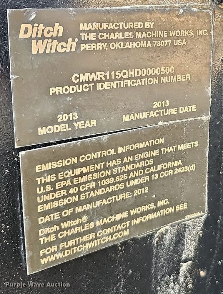 image for item EJ5961 2013 Ditch Witch RT115 rock saw