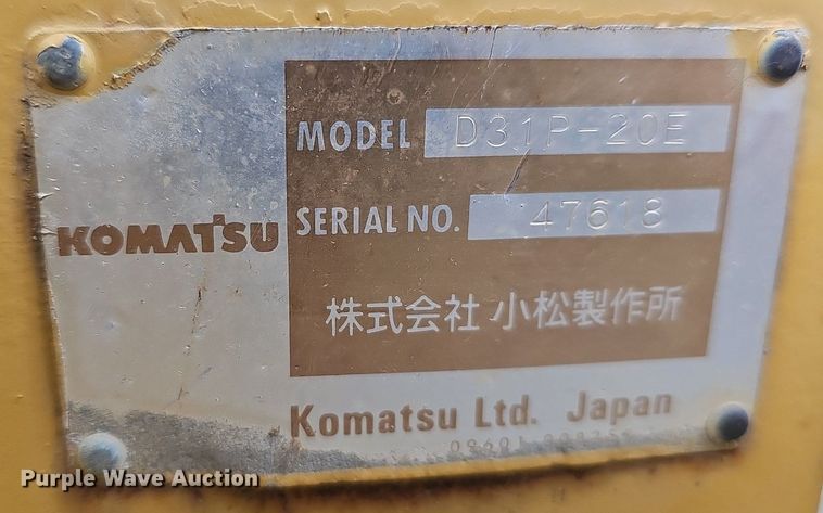 image for item EJ6066 1997 Komatsu  D31P-20E dozer