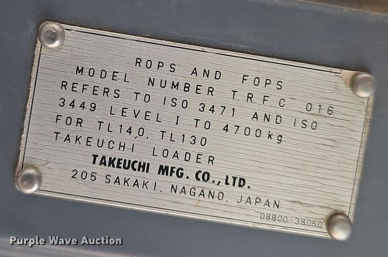 image for item EJ6069 2007 Takeuchi  TL140 tracked skid steer loader