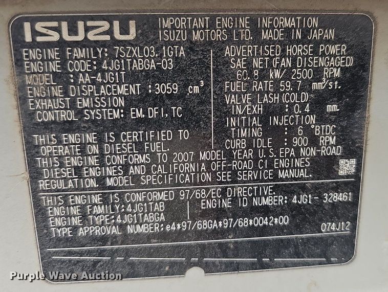 image for item EJ6069 2007 Takeuchi  TL140 tracked skid steer loader