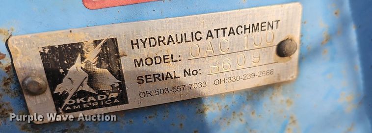 image for item EJ6079 Okada OAC100 excavator plate compactor