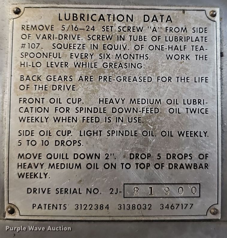 image for item EJ6116 1979 Bridgeport  milling machine