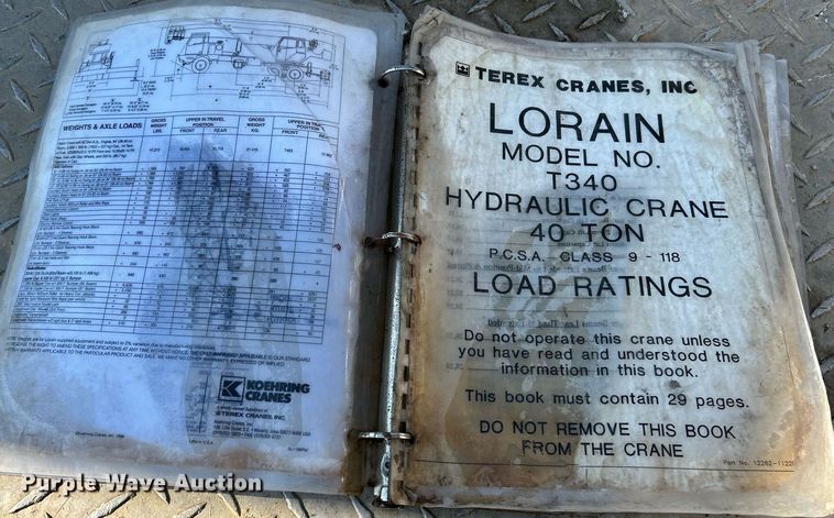 image for item EK4103 1998 Terex T340 crane