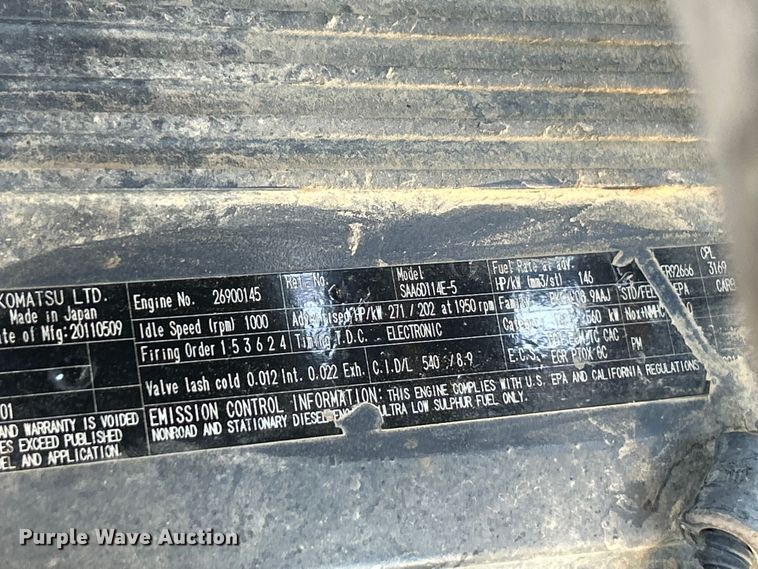 image for item EK4155 2011 Komatsu PC360LC-10 excavator