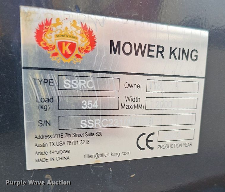 image for item IO9860 2023 Mower King SSRC 72