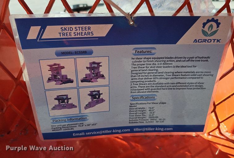 image for item IO9872 2023 Topcat ECSSRB skid steer tree shear