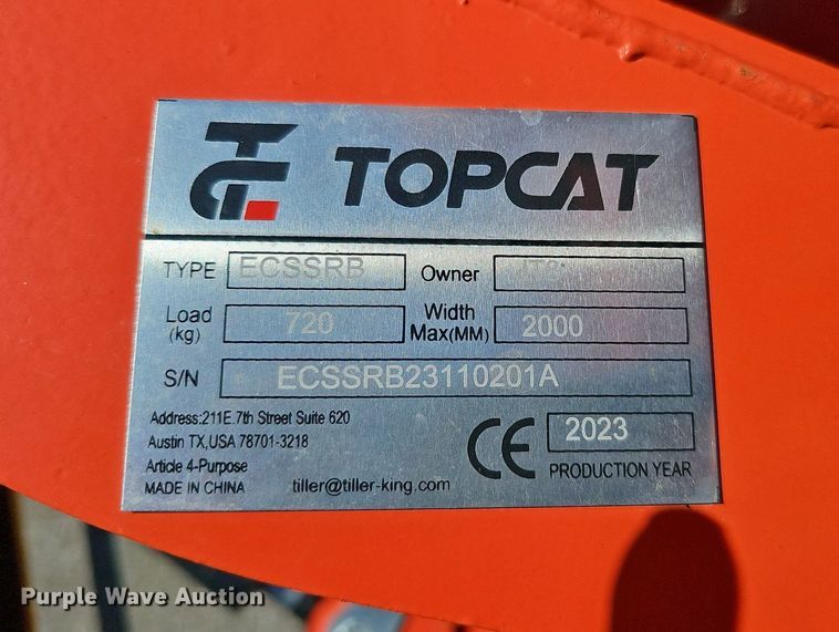 image for item IO9872 2023 Topcat ECSSRB skid steer tree shear