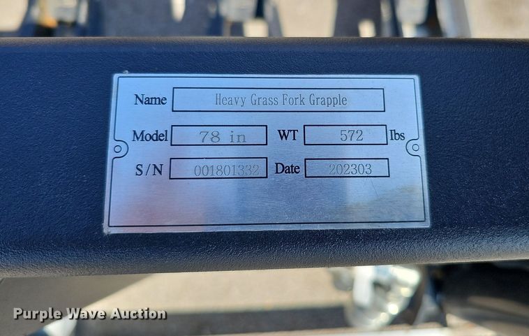 image for item IO9874 2023 Heavy Grass Fork Grapple 78