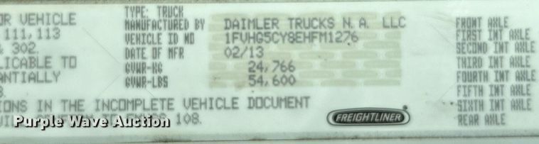 image for item KH9659 2014 Freightliner  108SD utility / service truck