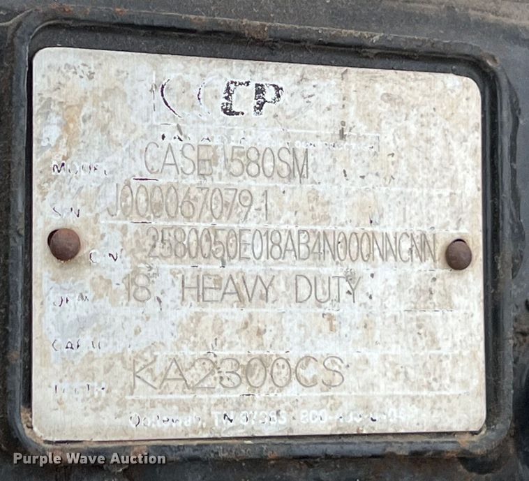 image for item KV9802 2001 Case 580M backhoe