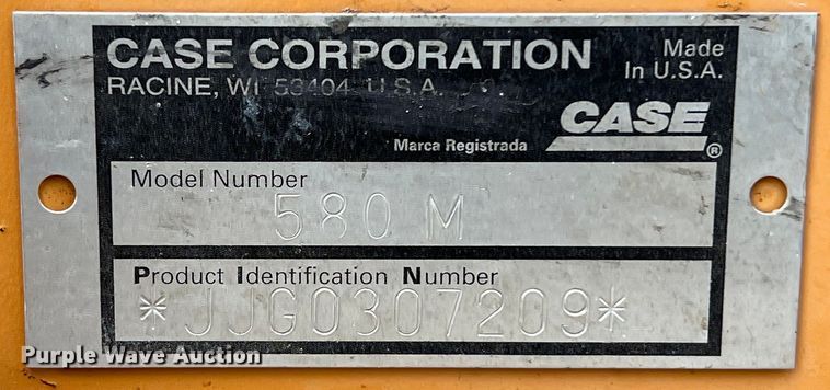 image for item KV9802 2001 Case 580M backhoe