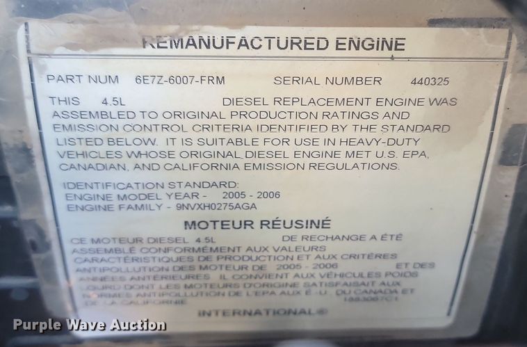 image for item LA9687 2006 Ford  LCF  flatbed truck