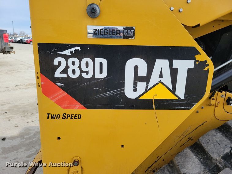 image for item LC9832 2018 Caterpillar 289D tracked skid steer loader