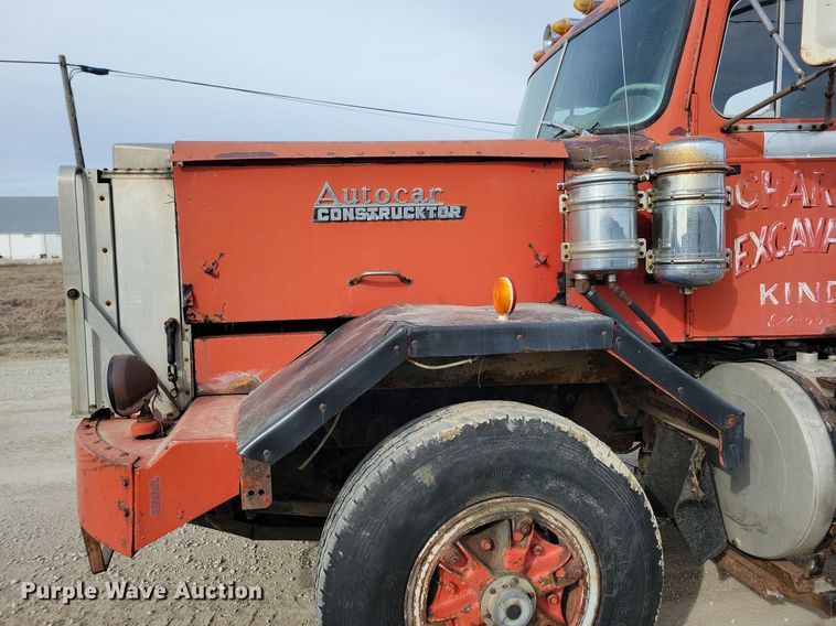 image for item LC9849 1978 Autocar Constructor truck cab and chassis