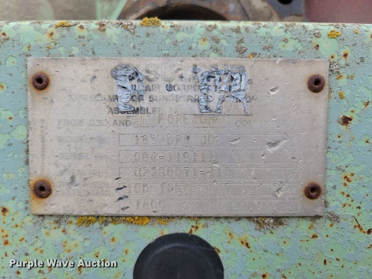 image for item LC9850 Sullair 185DPQJD air compressor