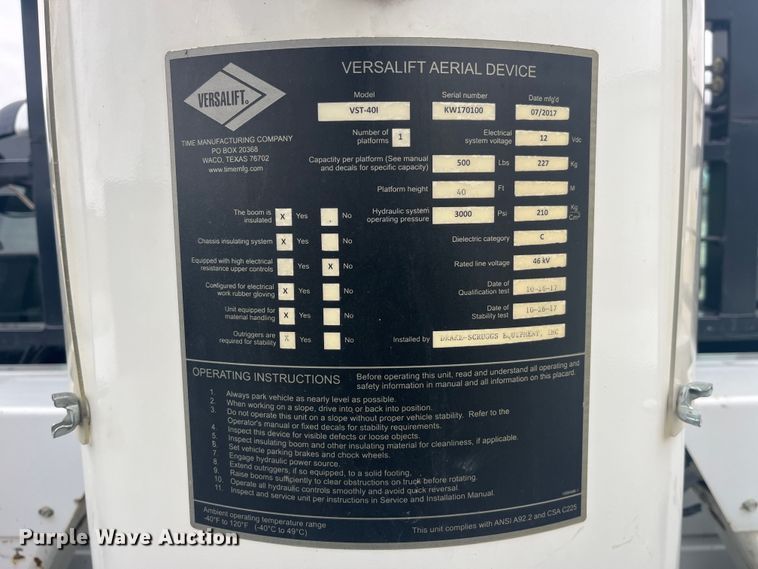 image for item LD9303 2017 Ford F550 Super Duty XL bucket truck