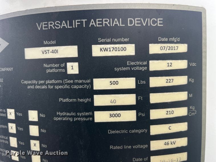 image for item LD9303 2017 Ford F550 Super Duty XL bucket truck