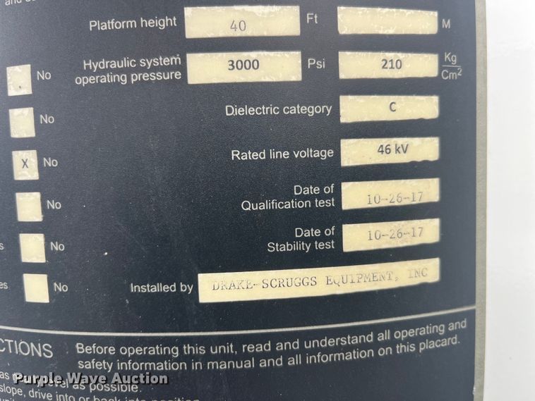 image for item LD9303 2017 Ford F550 Super Duty XL bucket truck
