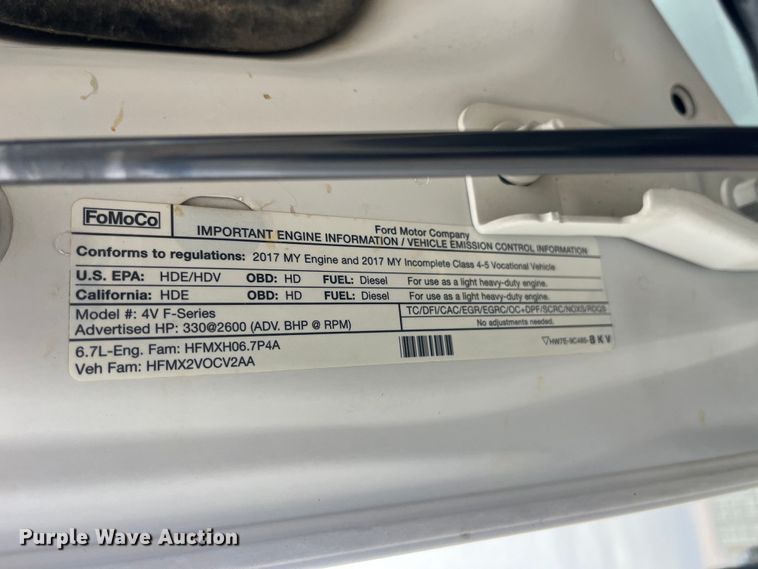 image for item LD9303 2017 Ford F550 Super Duty XL bucket truck