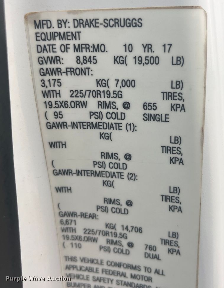 image for item LD9303 2017 Ford F550 Super Duty XL bucket truck