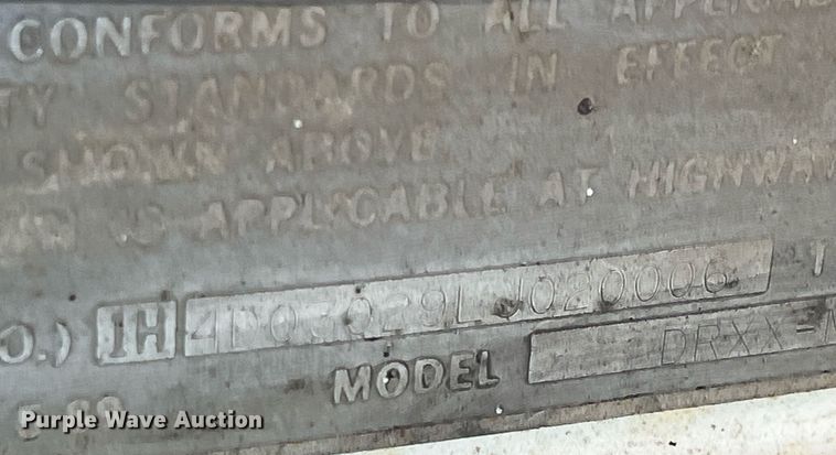 image for item LE9004 1989 Fruehauf  DRXX-M2-30 end dump trailer