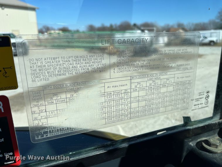 image for item LE9036 2015 John Deere 35G mini excavator