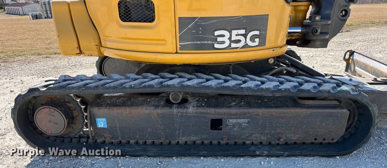 image for item LE9036 2015 John Deere 35G mini excavator