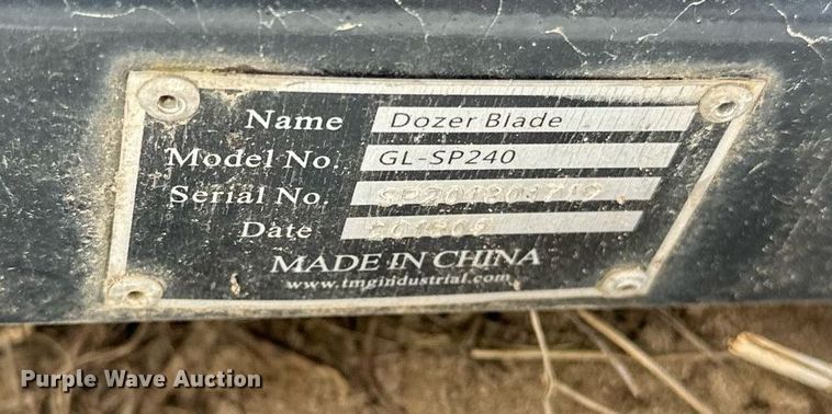 image for item LO9490 TMG Industrial skid steer dozer blade