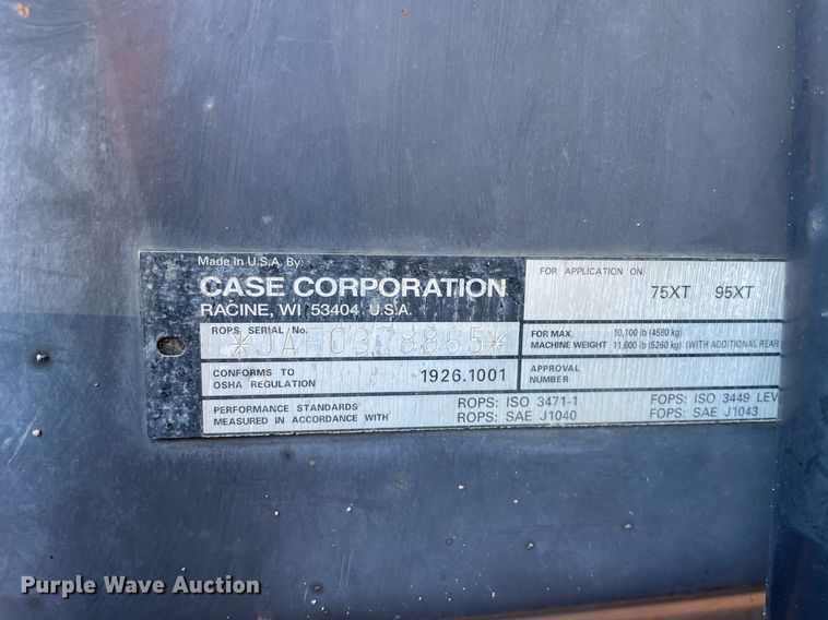 image for item LV9998 2002 Case 95XT skid steer loader