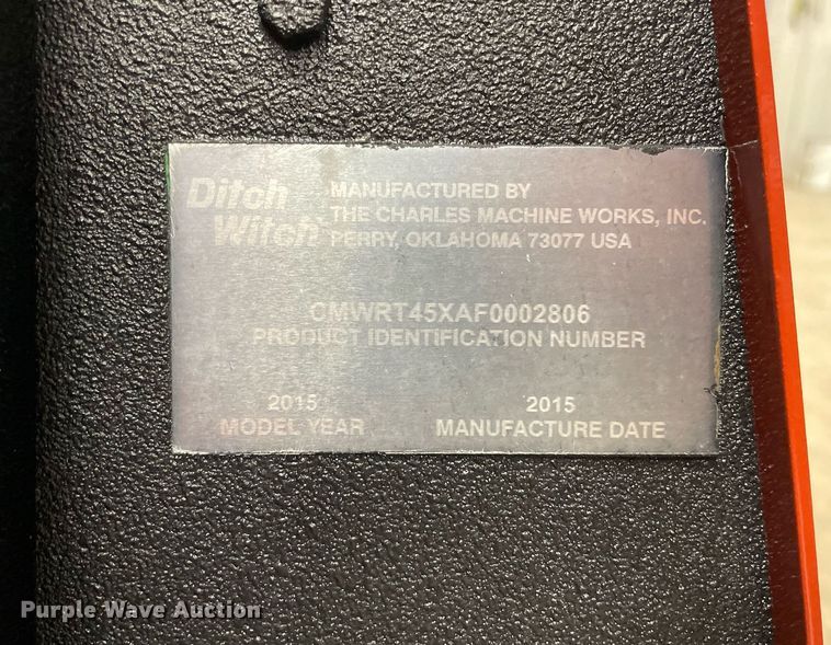 image for item LV9999 2015 Ditch Witch RT45 trencher