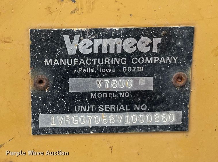 image for item LW9004 1997 Vermeer  V5800 trencher