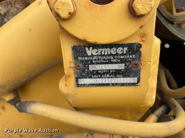 image for item LW9004 1997 Vermeer  V5800 trencher