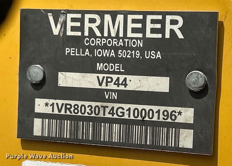 image for item MO9185 2016 Vermeer  PTX40 cable plow