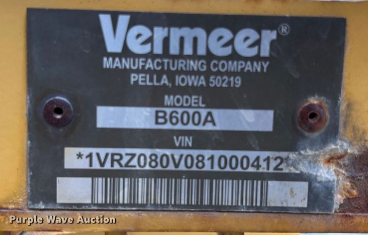 image for item MO9193 2008 Vermeer  RT650 trencher