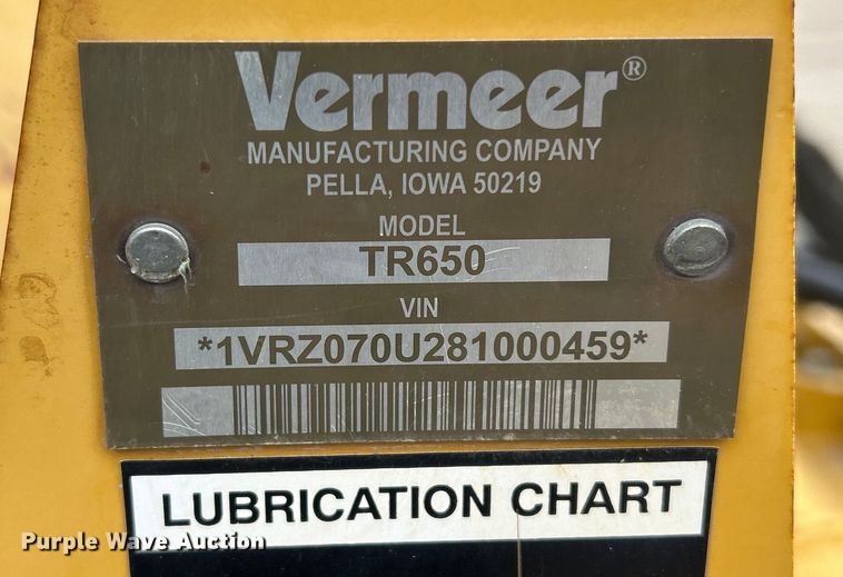 image for item MO9193 2008 Vermeer  RT650 trencher